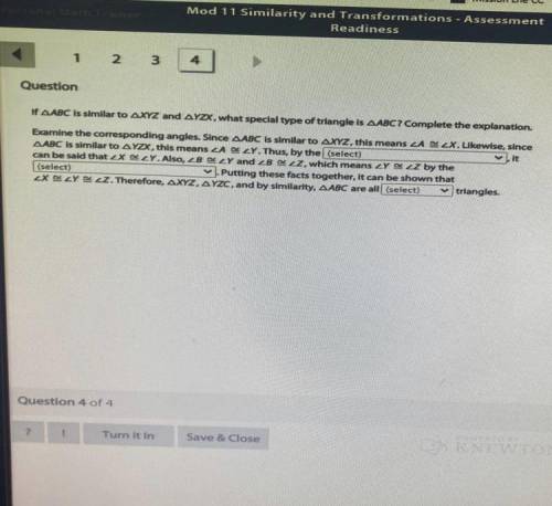 HELP!!!

If ABC is similar to XYZ and YZX, what special type of triangle is ABC? Complete the expl