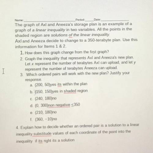 Help me please I just need help on half top of the assignment 1. How does this graph change from th