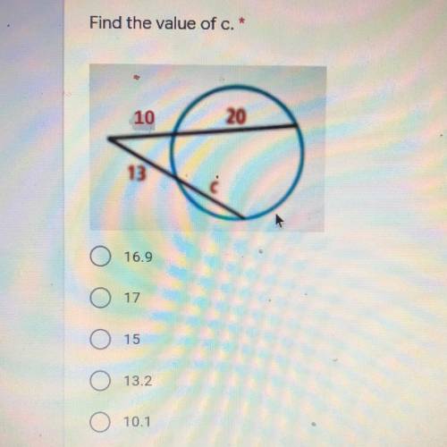 Find the value of c.