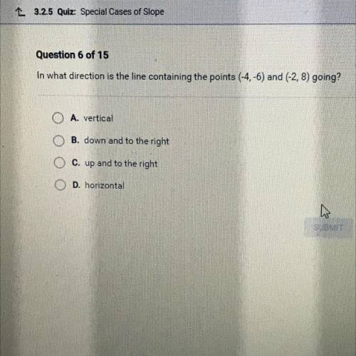 HELPPPPPP PLSS NO BOTS OR I WILL REPORT In what direction is the line containing the points (-4,-6)