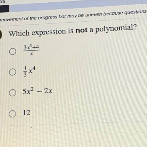 Which expression is not a polynomial?