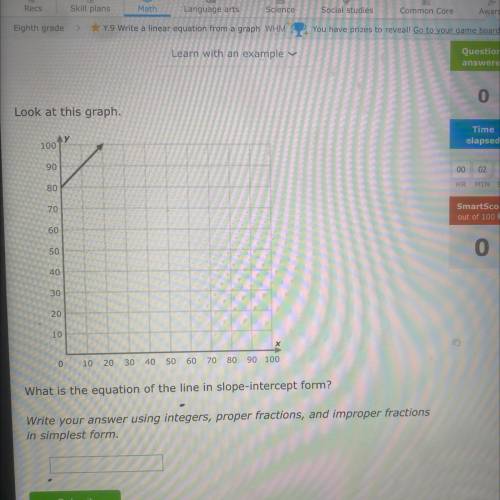 Helppp
Look at this graph what is the equation if the line in slope intercept form