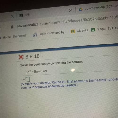 Help please!!! what is the completing square