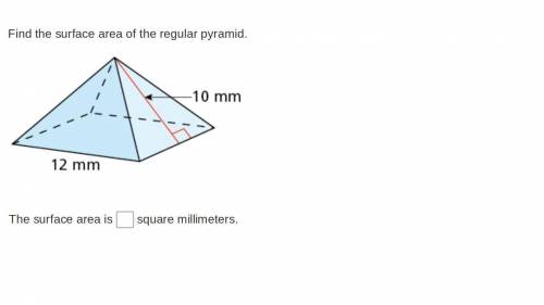 Find the surface area of the regular pyramid.
help TvT