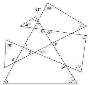 Use the figure to find the measures of angles A,B,C,D,E,F,G,H (NO LINKS PLS)