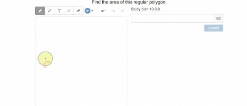 Find the area of this regular polygon.