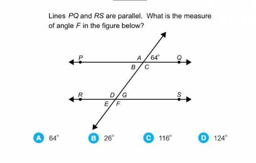 What is the measure of angle f