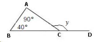 Find the measure of angle y in the following figure.