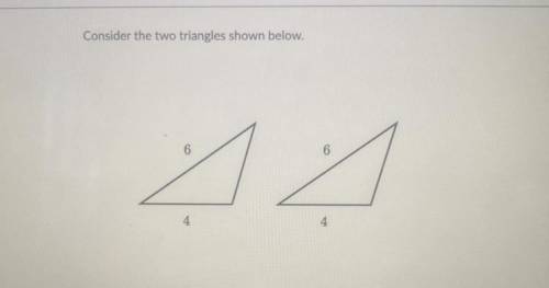 Are the two triangles congruent ? Please answer correctly