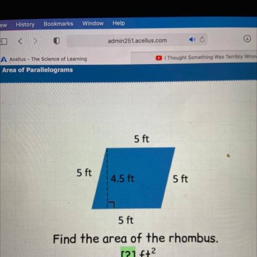 Find the area of the rhombus