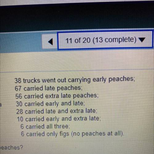 How many trucks carried only late variety?

How many carried only extra late?
How many carries onl