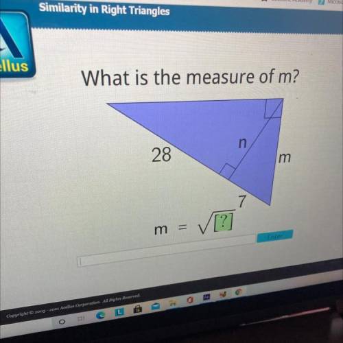 What is the measure m=?