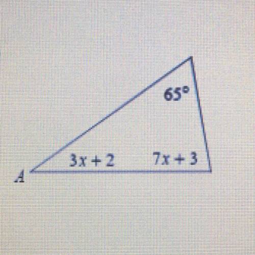 Find the measure of angle A