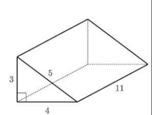 Find the Surface Area of the triangular prism below. *