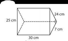 What is the volume of the triangular prism below?