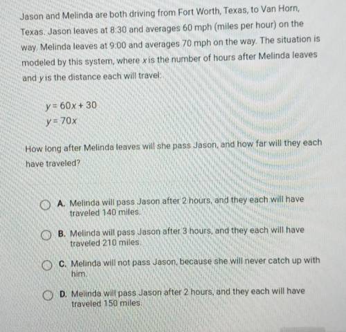 Find the solution to the following system using substitution or elimination:​