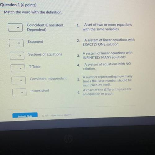 Please help ASAP

1.
V
Coincident (Consistent
Dependent)
A set of two or more equations
with the s