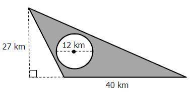 Find the area of the shaded region to the nearest tenth