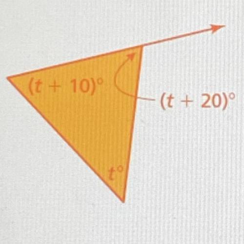 Find the measure of the exterior angle.