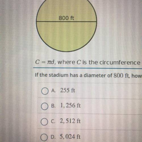 A new circular baseball stadium opens up in town. Bob decides to walk the circumference of

the st