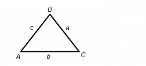 In triangle ABC, m∠ A = 45˚ and a = c. Which best describes triangle ABC? *