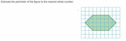 Estimate the perimeter of the figure to the nearest whole number.