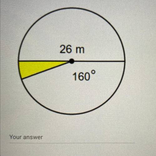 Find the area of each sector shown (the shaded section)