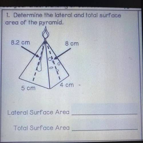 I got the lateral I just need help with the total surface area