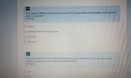 Financial algebra help for question 14, and choose between a,b,c, d?