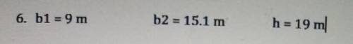 Find the area for each trapezoid.​