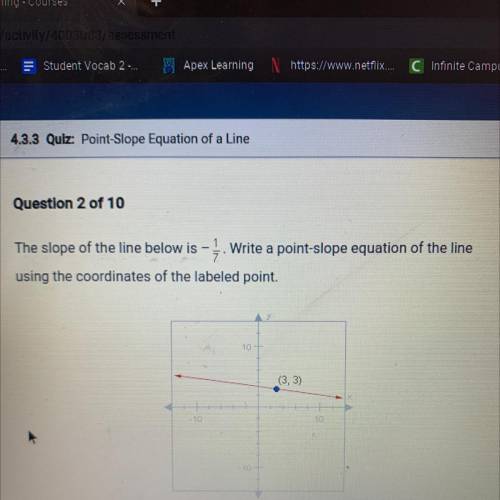 The slope of the line below is

7.
Write a point-slope equation of the line
using the coordinates