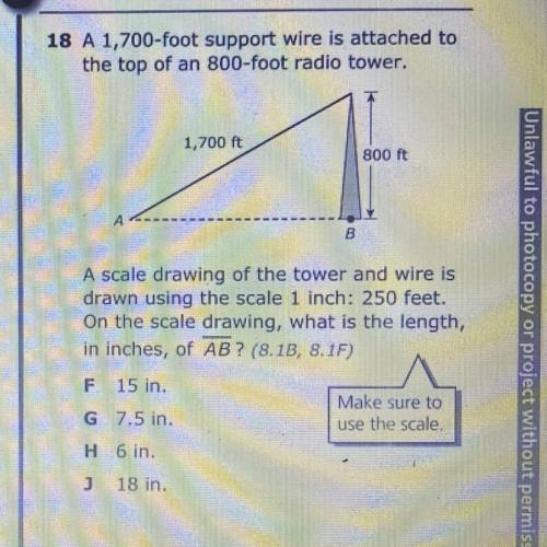 PLEASE HELP MEH

A 1,700-foot support wire is attached to
the top of an 800-foot radio tower.
1,70