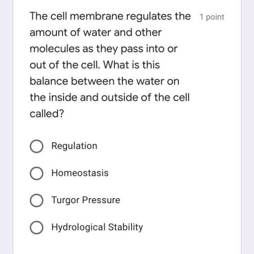 The cell membrane regulates the amount of water and other molecules as they pass into or out of the