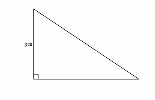 The area of the triangle below is 6.75 square meters. What is the length of the base?