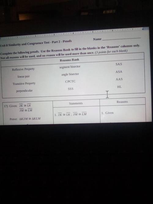 I need someone who knows 9th grade geometry to help will my congruence proofs and reasons. Will nam