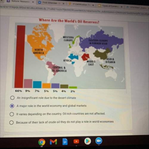 Using your knowledge about the importance of oil in the world economy,

what role do you think the