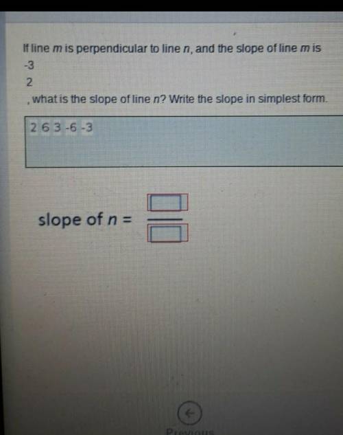 PLEASE HELP

if the line M is perpendicular to the line end, and the slope of line M i