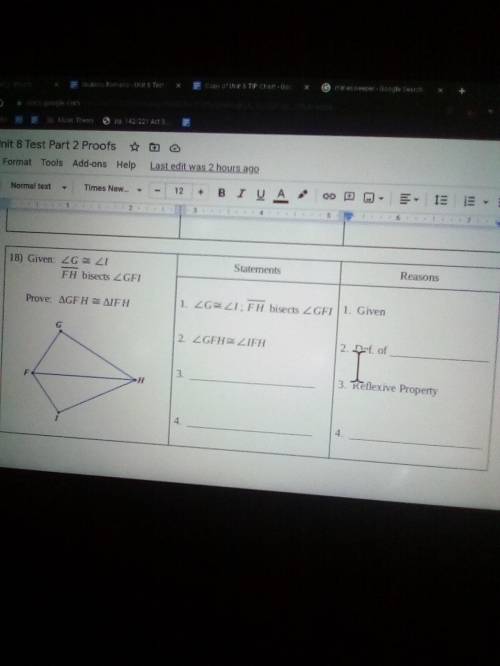 9th grade geometry congruence proofs and reasons please no links will name brainliest will give 50