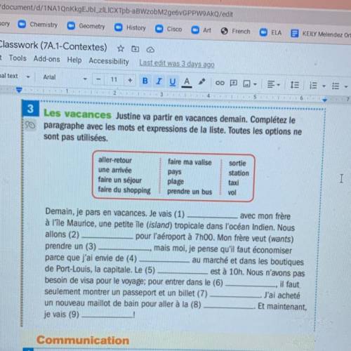 Help with French home work!