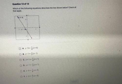 THIS IS MY 10TH TIME POSTING THIS PLS HELP QUICK PLSSS :’( Which of the following equations describ