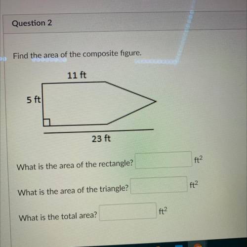 Find the area of the composite figure.
I need a quick answer on pleas