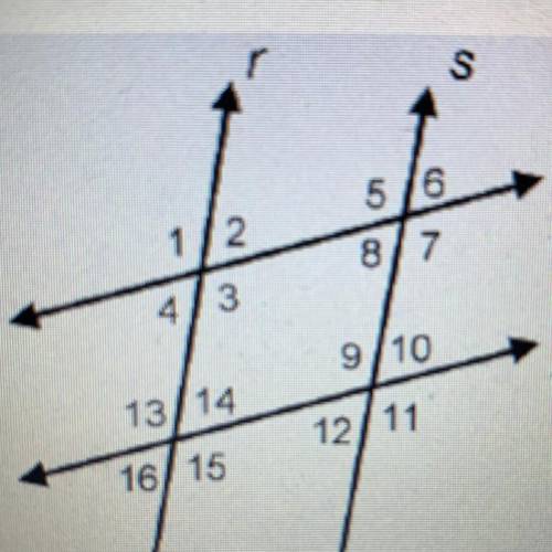 HURRY QUIZ

If 6=10 and 5=7, which describes all the lines that must be parallel? Only lines r