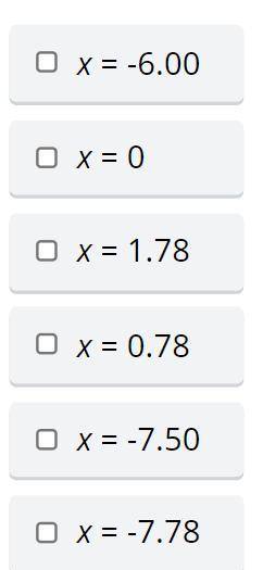 Select all the correct answers.

Use the pointer tool to estimate and select the approximate solut