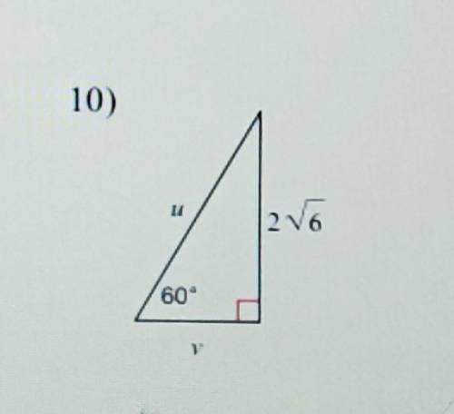 Find the missing side length. leave your answers as radicals in simplest form. show work!!​