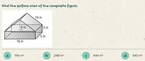 I NEED HELP FAST! Find the surface area of the composite figure.
