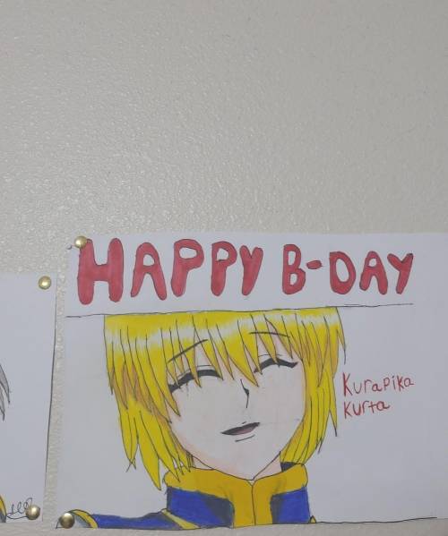 I celebrate kurapikas birthday- Hes litterally a drawing ;-;​