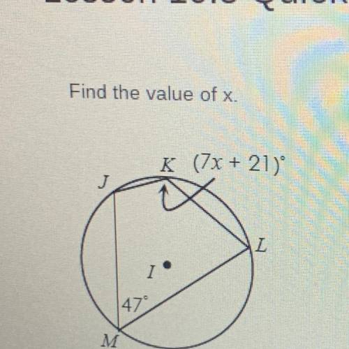 Find the value of x.