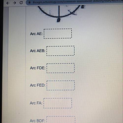 Classify each one as a minor arc, major arc, or semicircle.