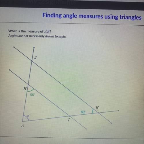 In the following diagram HI || JK what is the measure of