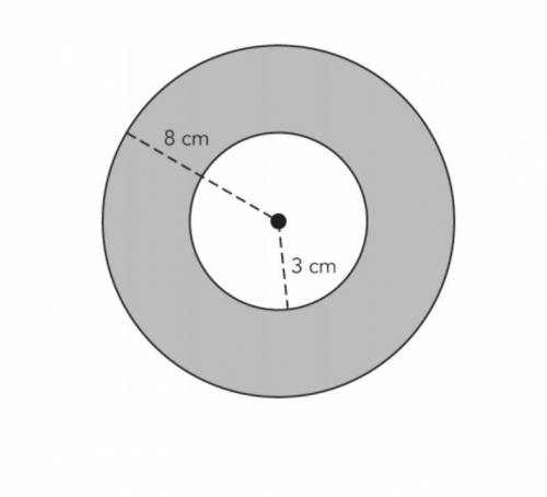 One small circle is completely inside a larger circle. Both circles share the same center point. Ca